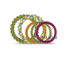 Load image into Gallery viewer, Teleties Mardi Fever Mix Pack Hair Ties Gold/Green/Purple