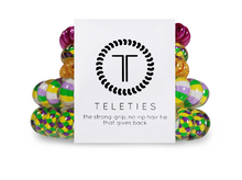Load image into Gallery viewer, Teleties Mardi Fever Mix Pack Hair Ties Gold/Green/Purple