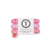 Load image into Gallery viewer, Teleties Matte About You Large Hair Ties Light Pink/Pink
