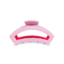 Load image into Gallery viewer, Teleties Open Better Half Tiny Hair Clip Light Pink/Fuchsia