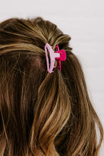 Load image into Gallery viewer, Teleties Open Better Half Tiny Hair Clip Light Pink/Fuchsia
