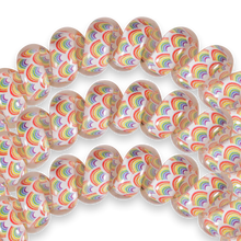 Load image into Gallery viewer, Teleties Rainbow Daze Large Hair Ties Rainbow/White