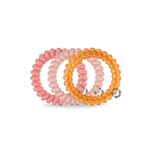 Load image into Gallery viewer, Teleties Sunny Days Ahead Large Hair Ties Orange/Pink