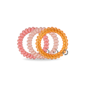 Teleties Sunny Days Ahead Large Hair Ties Orange/Pink