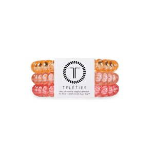 Teleties Sunny Days Ahead Small Hair Ties Orange/Pink