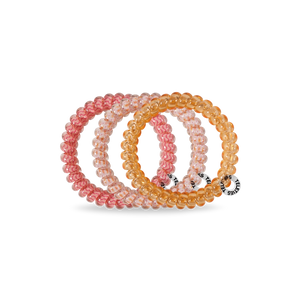 Teleties Sunny Days Ahead Small Hair Ties Orange/Pink
