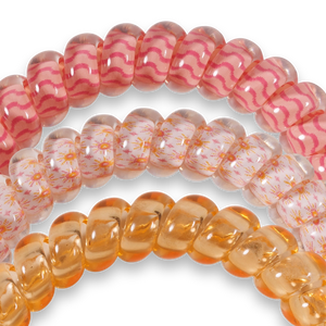 Teleties Sunny Days Ahead Small Hair Ties Orange/Pink