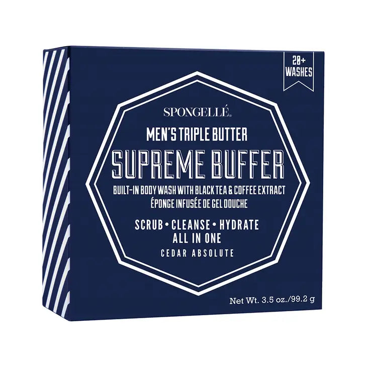 Spongelle Men's Boxed Supreme Buffer Cedar Absolute
