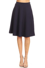 Load image into Gallery viewer, High Waisted Swing Skirt Navy