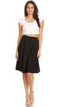 Load image into Gallery viewer, High Waisted Swing Skirt Black