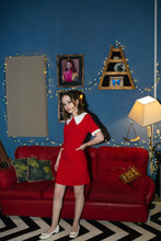 Load image into Gallery viewer, Love Her Madly Dolly Short Sleeve 60s Mod Shift Dress Red