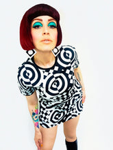 Load image into Gallery viewer, Love Her Madly Jessie Short Sleeve 60&#39;s Mod Shift Dress White
