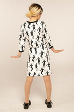 Load image into Gallery viewer, Love Her Madly Kat 3/4 Sleeve 60&#39;s Mod Shift Dress White