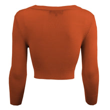 Load image into Gallery viewer, MAK Cropped Cardigan Dusty Orange