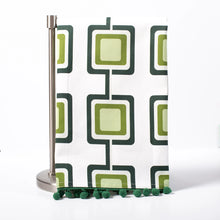 Load image into Gallery viewer, Copy of Mod Lounge Paper Company Mid Century Modern Retro Square Tea Towel Green
