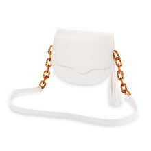 Load image into Gallery viewer, Mud Pie Resin Link Crossbody Bag White