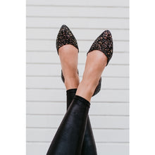 Load image into Gallery viewer, Rollasole Glitz &amp; Glam Pointed Flats Black