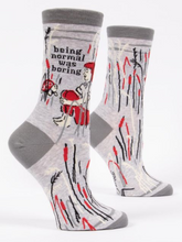 Load image into Gallery viewer, Blue Q Being Normal Was Boring Women&#39;s Socks