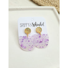 Load image into Gallery viewer, Lola Purple Sparkle Earrings