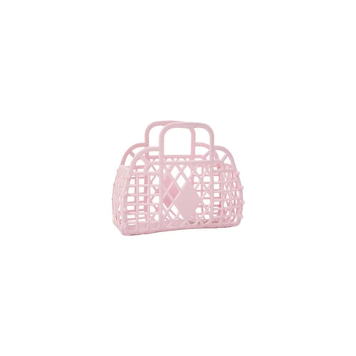 Sun Jellies Retro Basket Jelly Bag Mini Pink