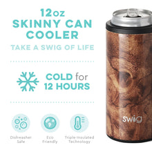 Load image into Gallery viewer, Swig Life Skinny Can Cooler Black Walnut 12oz