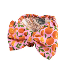 Load image into Gallery viewer, The Vintage Cosmetic Company Orla Citrus Orange Print Makeup Spa Headband Pink