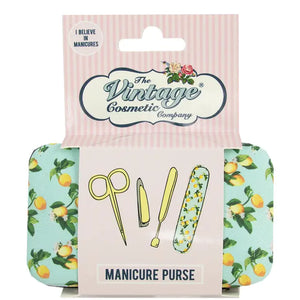 The Vintage Cosmetic Company Lulu Lemon Print Manicure Set Mint