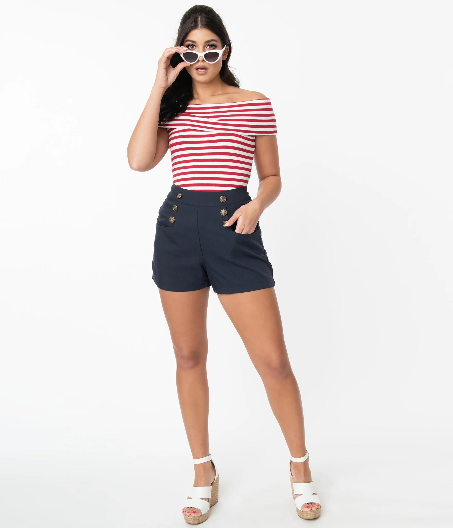 Blue 2025 sailor shorts