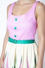 Load image into Gallery viewer, Voodoo Vixen Sabrina Flare Dress Pink/Green