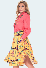 Load image into Gallery viewer, Voodoo Vixen May Retro Cowgirl Flare Skirt Mustard