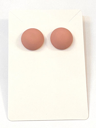 Mod Dot Earrings Matte Mauve